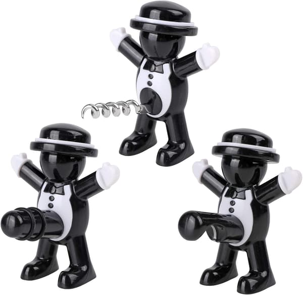 3-pack vinflaskepropp, flaskeåpner vinflaskeproppsett, vin B
