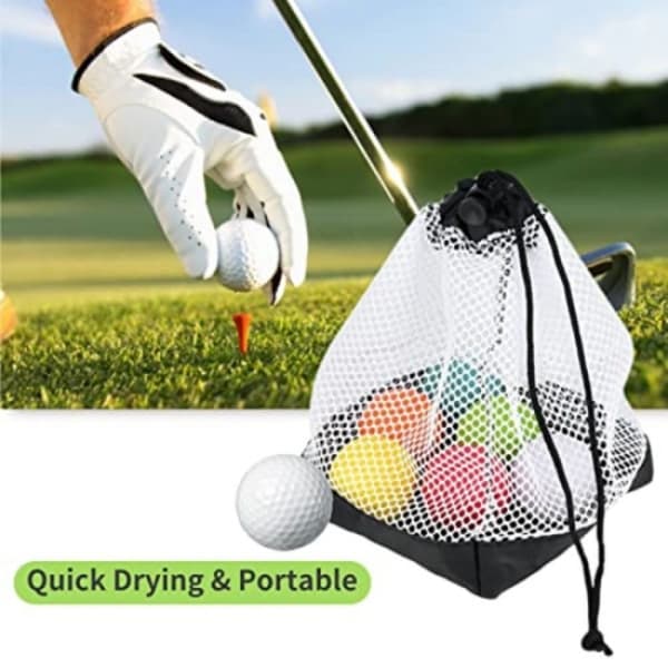 1 stk. Nylon net golfpose med snørelukning