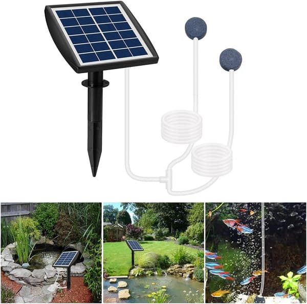 Solvatten syrepump, högeffektiv luftare, solcellsdriven syrepump för utomhusbruk