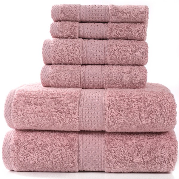 Sæt med håndklædesamlingssæt med 6 sæt håndklæder 100% bomuld 950g