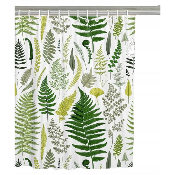 Shower curtain with 12 rings for fixing, 180x180 cm, water flow（C）