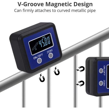 Version Digital Inclinometer 4*90° Vattentät Magnetisk Botten wit