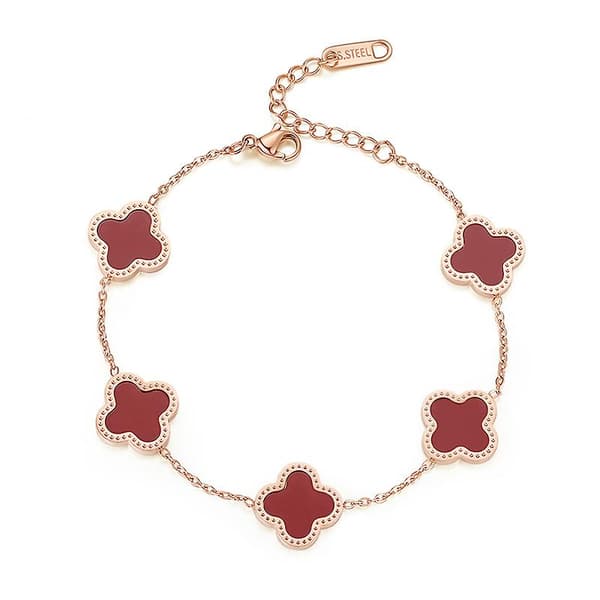 Clover Smykker, Titanium Stål Armbånd, Grøn