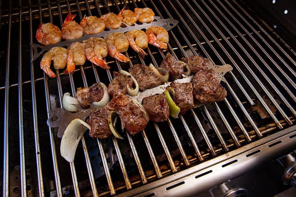 Stolte Grill Slide & Serve BBQ-spyd - Sæt med 2 rustfrit stål