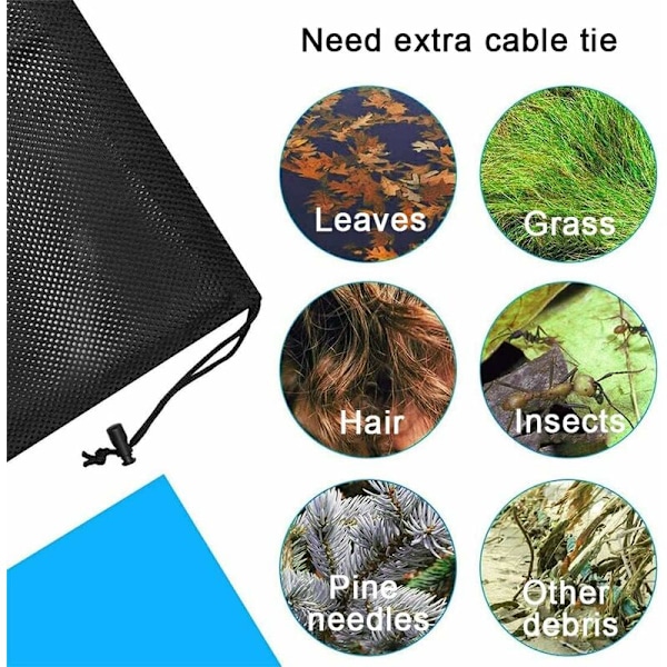 (45 x 45 Cm) 2 stk. Pumpe Mesh Bag, Mesh Vannpumpe Filterpose, Pumpe