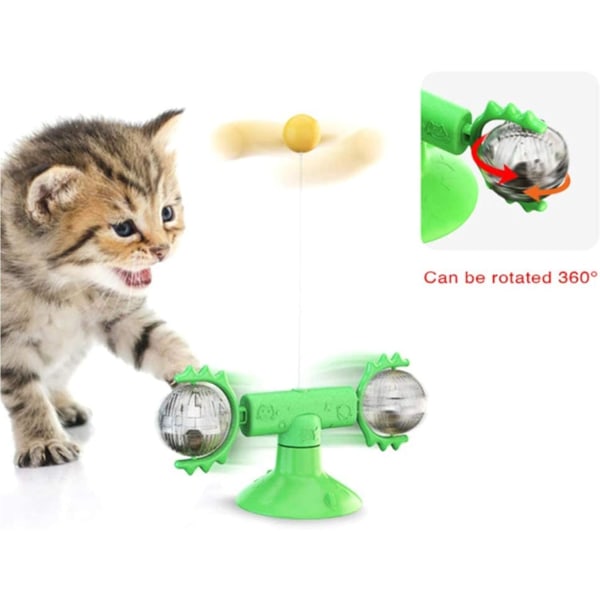 Windmill Cat Toy, Interactive Windmill Cat Leker, Innekatter med