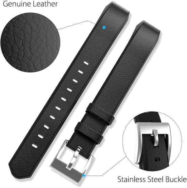 Interchangeable læderrem kompatibel med Fitbit Alta/Fitbit