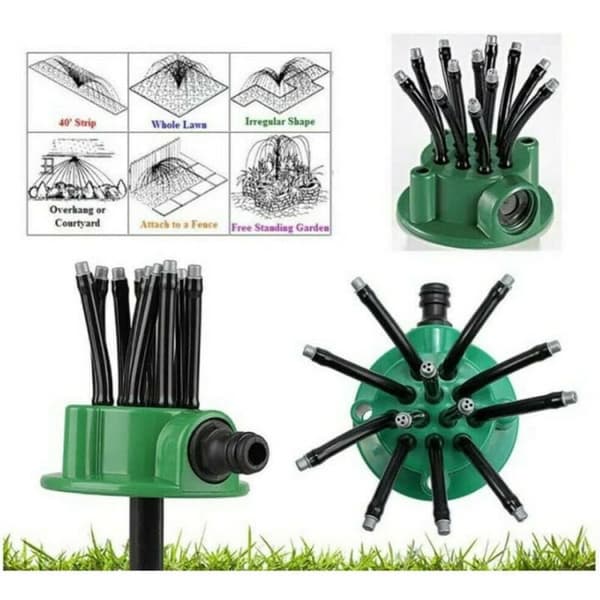 Plensprinkler, multifunksjonell, for vanning av planter og lek for barn