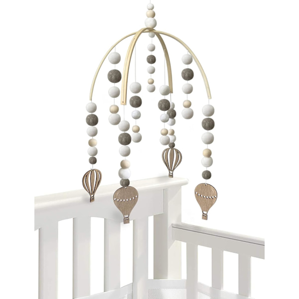 Baby Crib Mobiles Träpärlor för Barn Pojkar Flickor Spädbarn