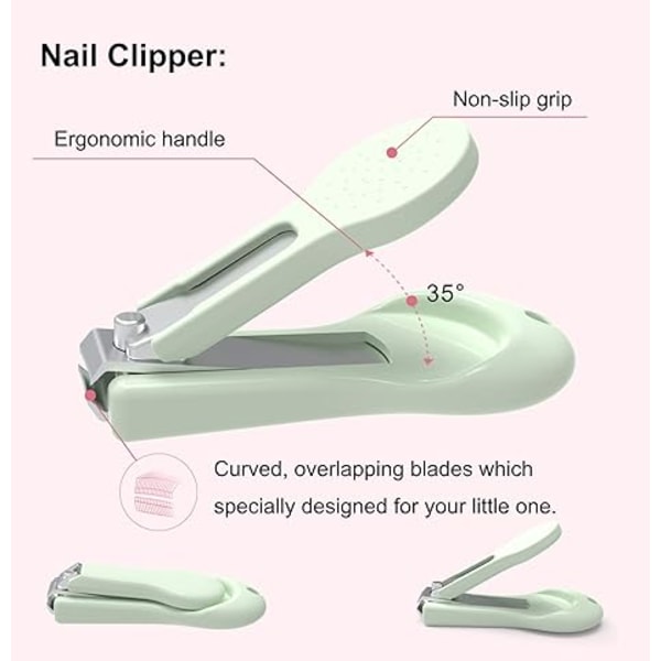 Baby nagelkit, baby nagelvårdset med söt väska, baby nagelklippare