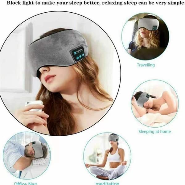 Bluetooth-silmämaski kuulokkeilla, unimaski unikuulokkeet Tech G