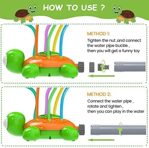 Utomhus sprinkler för barn och småbarn Backyard Rotary Turtle Sp