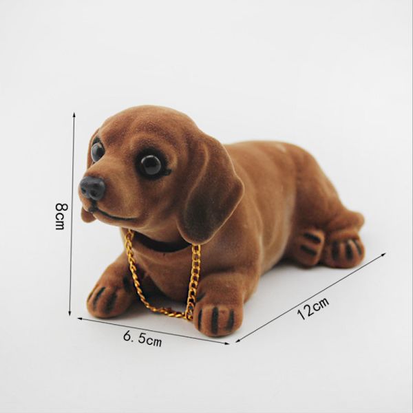 Bildekoration Nickande hundprydnader Hög emulering Kreativ hund