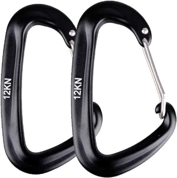 Nyckelringkarbinhakar 12kN Heavy Duty 2 st Små Karbinhakar
