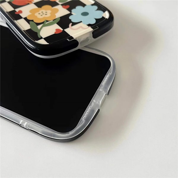 for iPhone 13 Pro Max Cover med søde blomster og håndledsrem