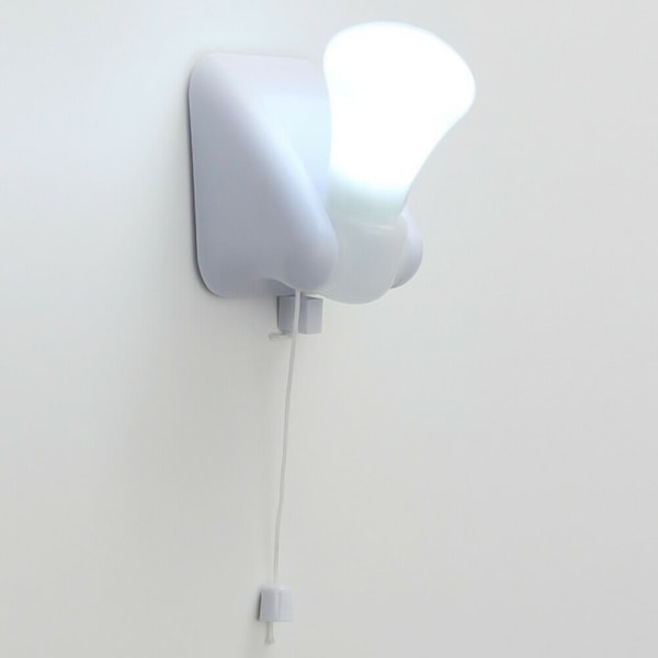 8st bärbar tråd LED-lampa liten skåplampa nattljus batteri