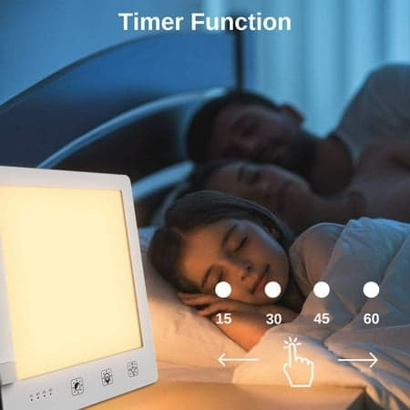 10.000 LUX Fototerapi Lampe, Lys Terapi Lampe med Timerfunktion og