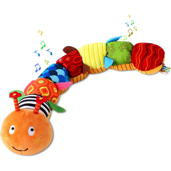 Baby Musical Caterpillar Soft Plush Toy til førskoleuddannelse I