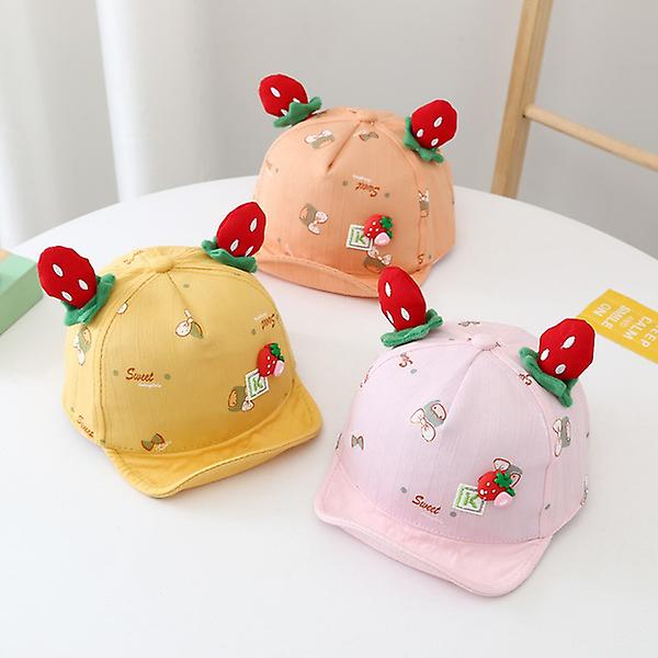 Söta barns nya hattar, små flickor print jordgubbsmanschett Ha 25a2 | Fyndiq