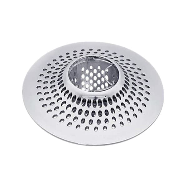 Hårfilter i rustfrit stål til bad og brusebad, 12 cm