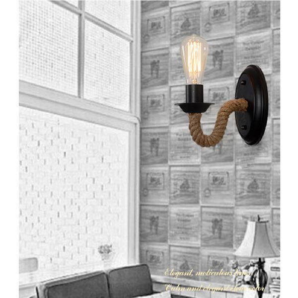 Vegglampe, veggmontert nattbordslampe, lysekrone soverom retro st