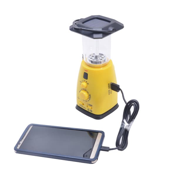 LED Camping Lanterne, Solar Genopladelig Lanterne, Håndsving Flash