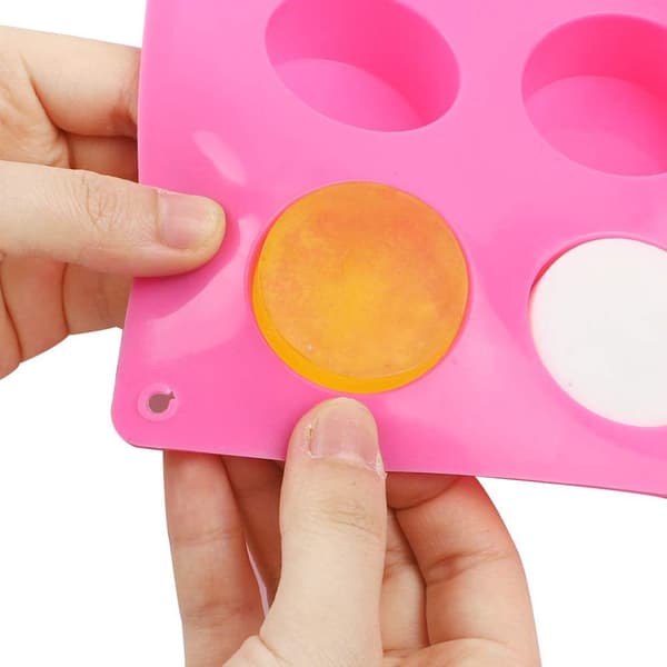 3-pack Cylindriska Silikonformar, 15 Runda Håligheter för Cupcakes