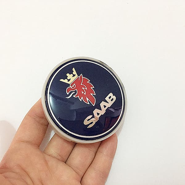 4-pak Saab - 63MM  Center covers Saab Silver one size