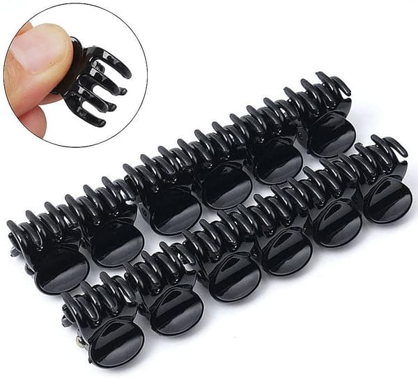 24 kappaletta 1,5 cm:n mini-mustekala-kynsiklipsit (musta