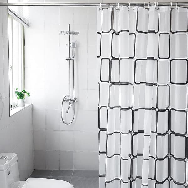 Vattentäta Transparenta Duschdraperihakar Set, Modern Badrum Curta