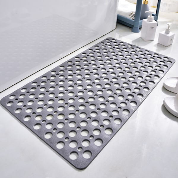 Antislip dusjmatte, firkantet badematte 43x75cm, maskinvaskbar antislip