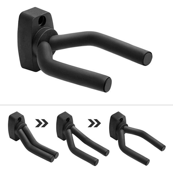 2-pack svarta väggfästen för gitarr - Vägghållare för gitarr