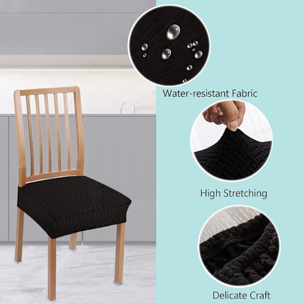 Stretch Jacquard Elastisk Stolsöverdrag Präglad Stolsöverdrag fo