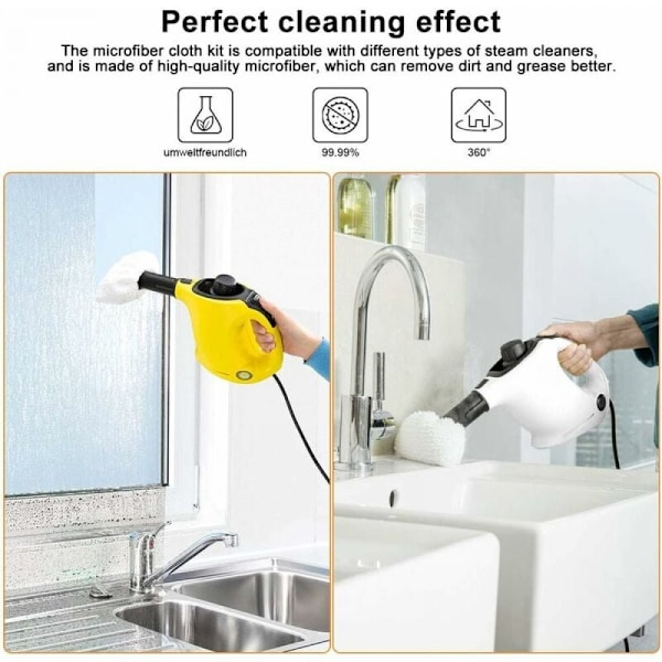 8 kpl mikrokuituhöyrypuhdistusliinaa Karcher-höyrymoppiin