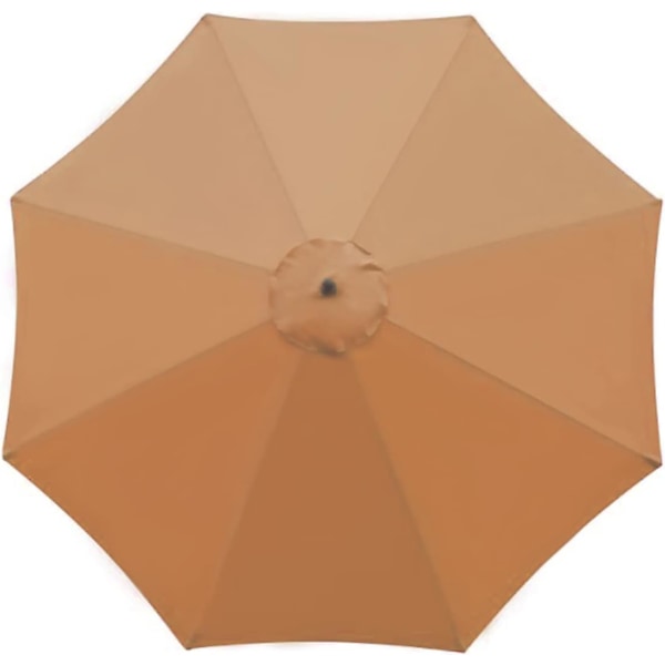 Reservedeksel for parasoll - 8 ribber - Diameter 3m - Vanntett - UV-beskyttelse - Reservetekstil - Khaki (farge)