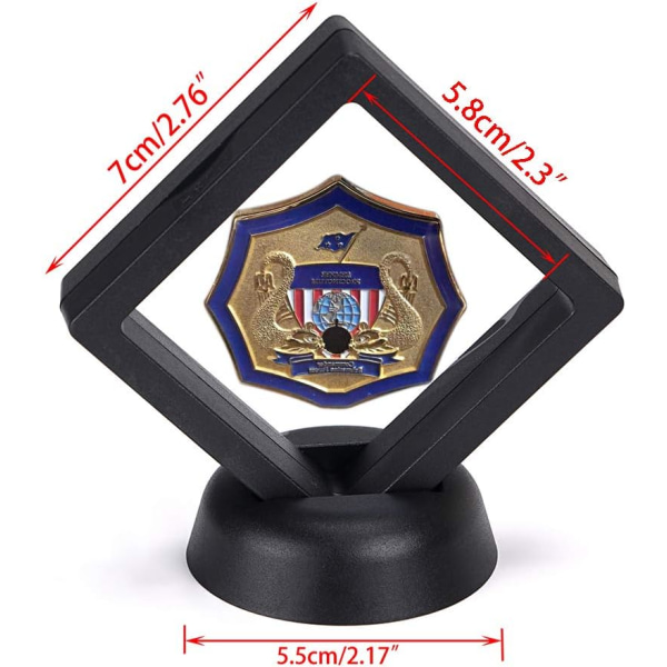 3D-kelluva näyttölaatikko, esittelykehys, läpinäkyvä näyttöteline, fo