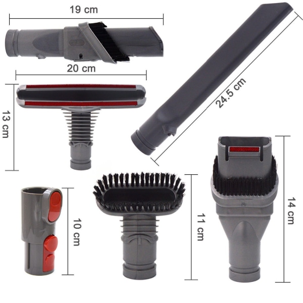 Borstkittillbehör för Dyson V8 V7 dammsugare med adapter