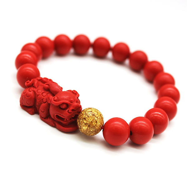 Feng Shui Amulet Armband Prosperity Röd Pärla Armband Med Penda