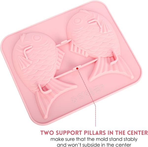 Fiskformet silikonvaffelform Non Stick Baking Molds- Pac