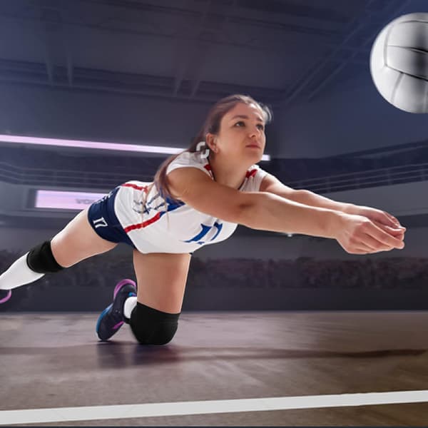 - Bløde og åndbare knæpuder til volleyball, dans, fodbold, yoga,
