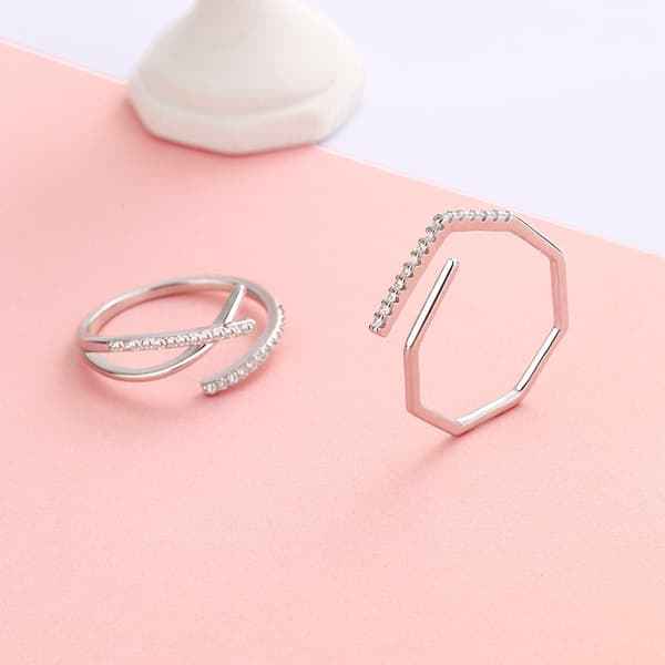 Justerbar Fingerring til Kvinder Piger Åben Ring Valentinsdag