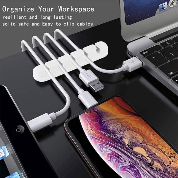 3 klips kabelarrangør kontor kabelarrangør for kabel USB-kabel