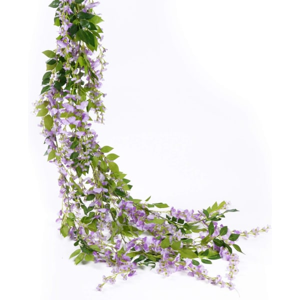 Wisteria konstgjorda blommor krans, konstgjord blåregn Vine Si