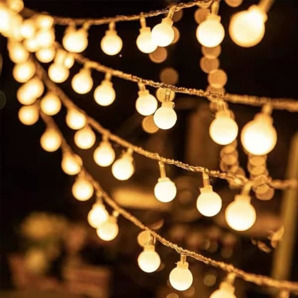 40 LED-lampor, meter 40 ljusslinga, varmvit