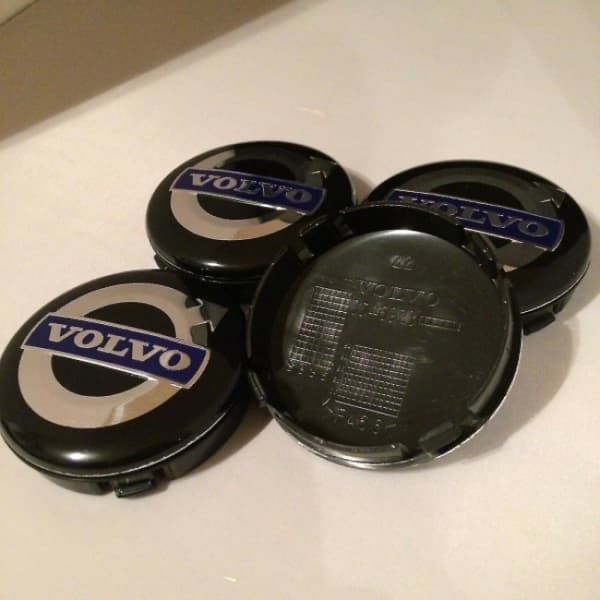 4 Volvo 60 mm navkapsler til midten