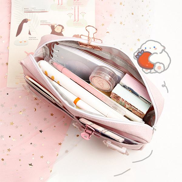 Blyantveske med estetisk blyantveske Kawaii Stationary Kawaii S