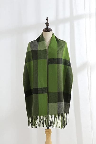 1 stk. Grøn tørklæde til kvinder Elegant Cashmere Pashmina tørklæder til efteråret
