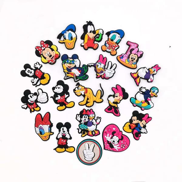 20 stk. Mickey og Minnie Crocs sko blomster dekorative spænde pers