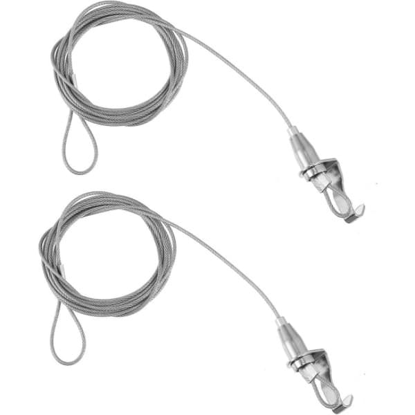 Gardinstang Retractable tørresnor 2 stk. Rustfrit stål Gardinstang ba