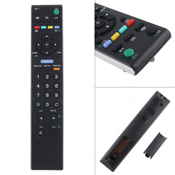 Yleiskäyttöinen RMED009-kaukosäädin Sony Bravia HDTV:lle, musta, yksi s